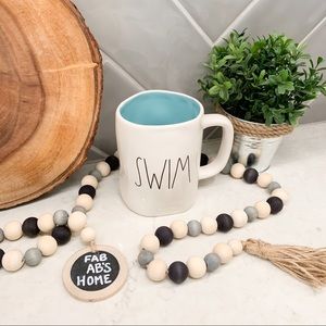 Rae Dunn SWIM Blue Ceramic Coffee Mug